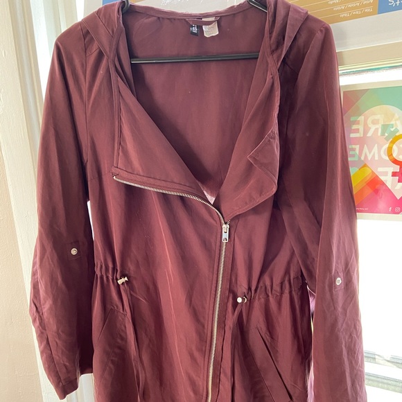 Summer maroon stylish jacket-H&M size 34 - Picture 2 of 6